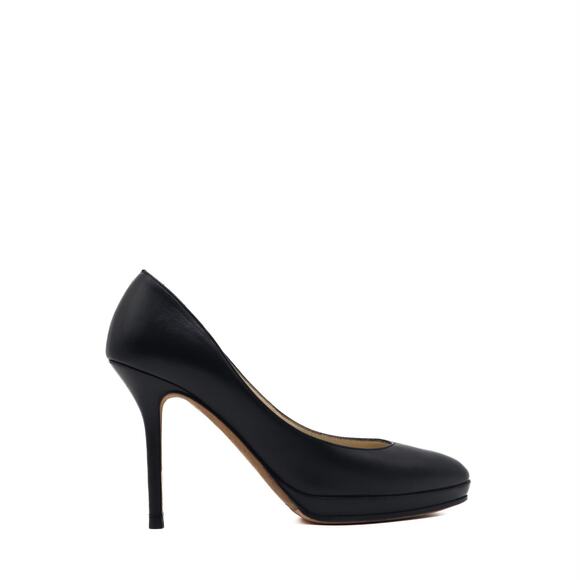 Jimmy Choo Kid Black Leather Classic Pumps Size 38 EU - Picture 1 of 12